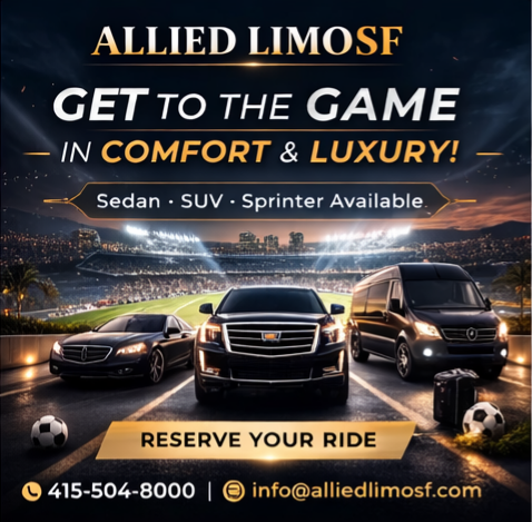 Allied Limo Service for Bay Area Soccer Matches 2026 | Book Premium Ride