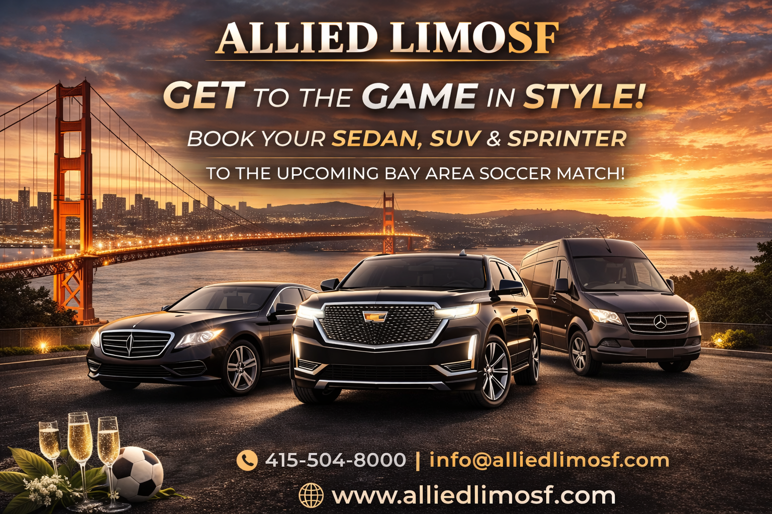 Book Luxury Limo Service for Upcoming Soccer Matches in San Francisco Bay Area