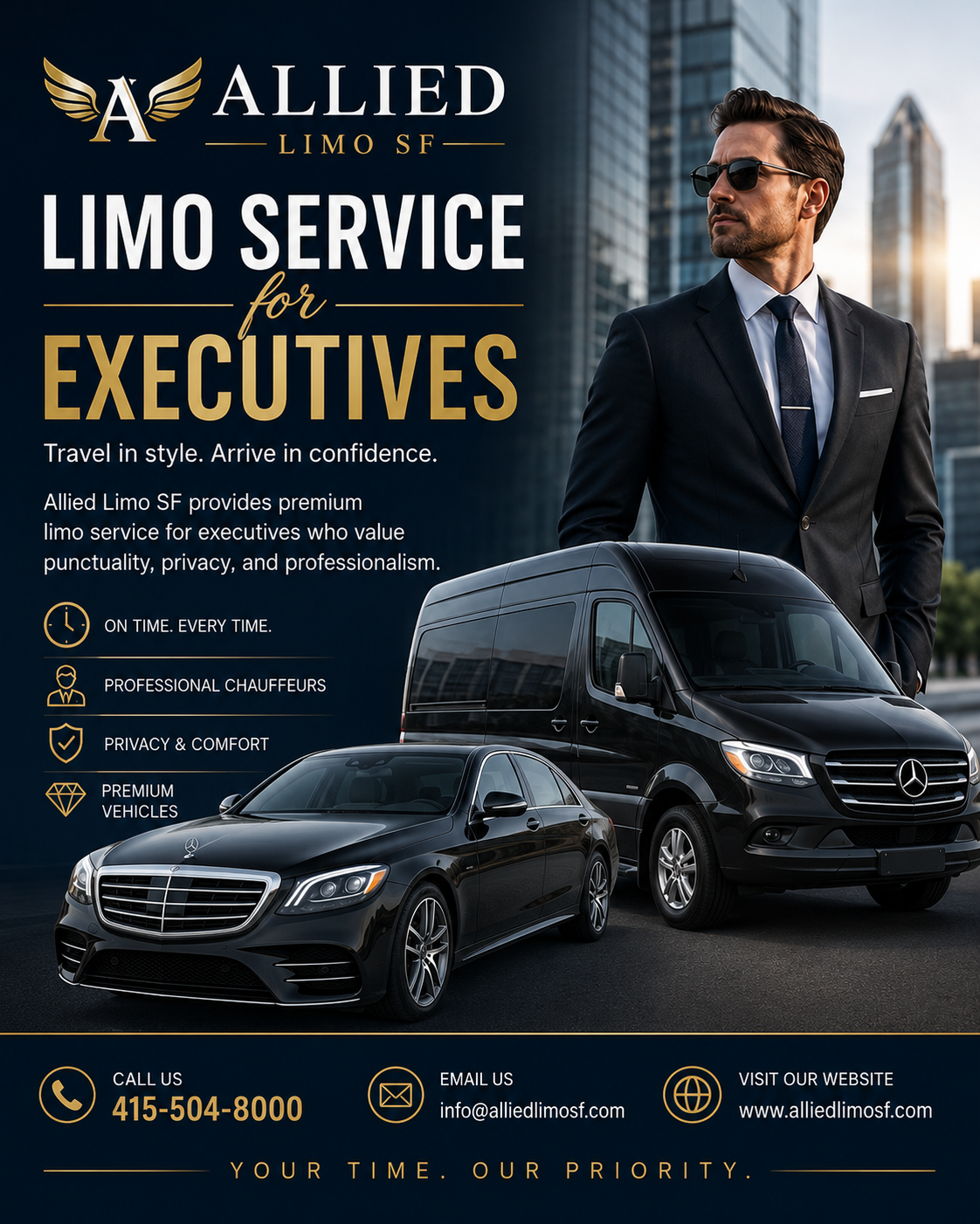 Executive Limo Service in San Francisco | Allied Limo SF  Meta Title